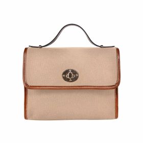 Canvas Handbag - Pale Brown Waterproof Bag /brown Crossbody Strap