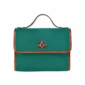 Canvas Bag / Teal Green (brown Strap)