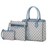 MKF Collection Finnley Vegan Leather Women's 3 Pc Satchel Bag, Crossbody & Wristlet -3-piece set