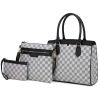 MKF Collection Finnley Vegan Leather Women's 3 Pc Satchel Bag, Crossbody & Wristlet -3-piece set