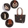 MKF Collection Women's Lady Tote, Mini Tote and Wallet Handbag Set, 3-Piece, Black