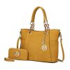 MKF Collection Bonita Vegan Leather Women's Tote Handbag & Wallet by Mia K - Black