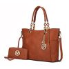 MKF Collection Bonita Vegan Leather Women's Tote Handbag & Wallet by Mia K - Black