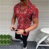 2022 Men's Summer Lapel T-Shirt Shirts Hawaiian Short Sleeve Shirts short sleeve