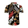 European and American New Men's Casual Shirts Short Sleeve 3D Printing Men's Shirts