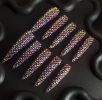 Press on Nails Long with Full Cover 3D Crystal False Nails, Stiletto Diamonds Art Decoration Fake Nails  for Women Girls Wedding Party