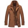 New Winter Wool Coat Slim Fit Jackets Mens Casual