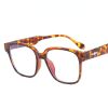 Fashion Square Glasses Frame Women Men Anti Blue Light Oversized Eyewear Optical Spectacle Goggles Leopard Eyeglass